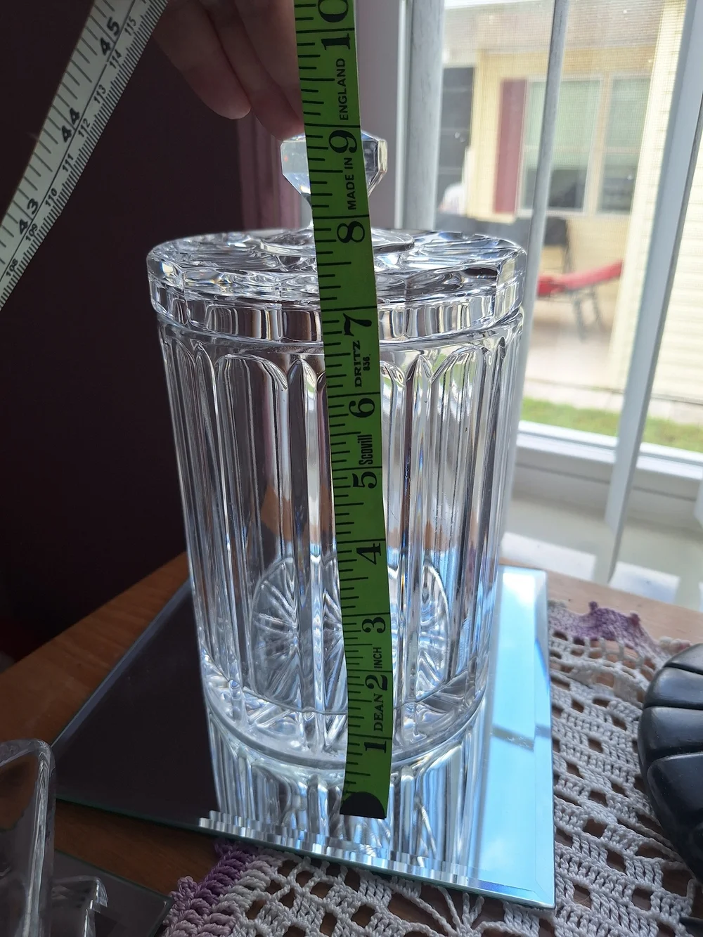 Crystal Bisquit Jar W/Lid - Picture 4 of 12
